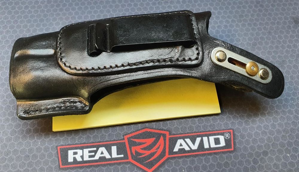 Leder Holster Für GLOCK 17/22 - SOB (Small Of Back), Rechtshändig, Braun, #5017