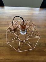 Hängeleuchte Drahtgitter, Diamantdesign, E27, gebraucht