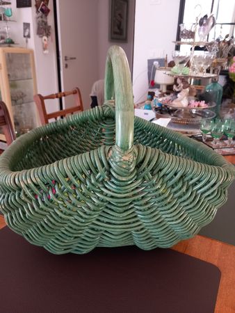 GRÜN: MÄRIT BADI VELO KORB/ VINTAGE