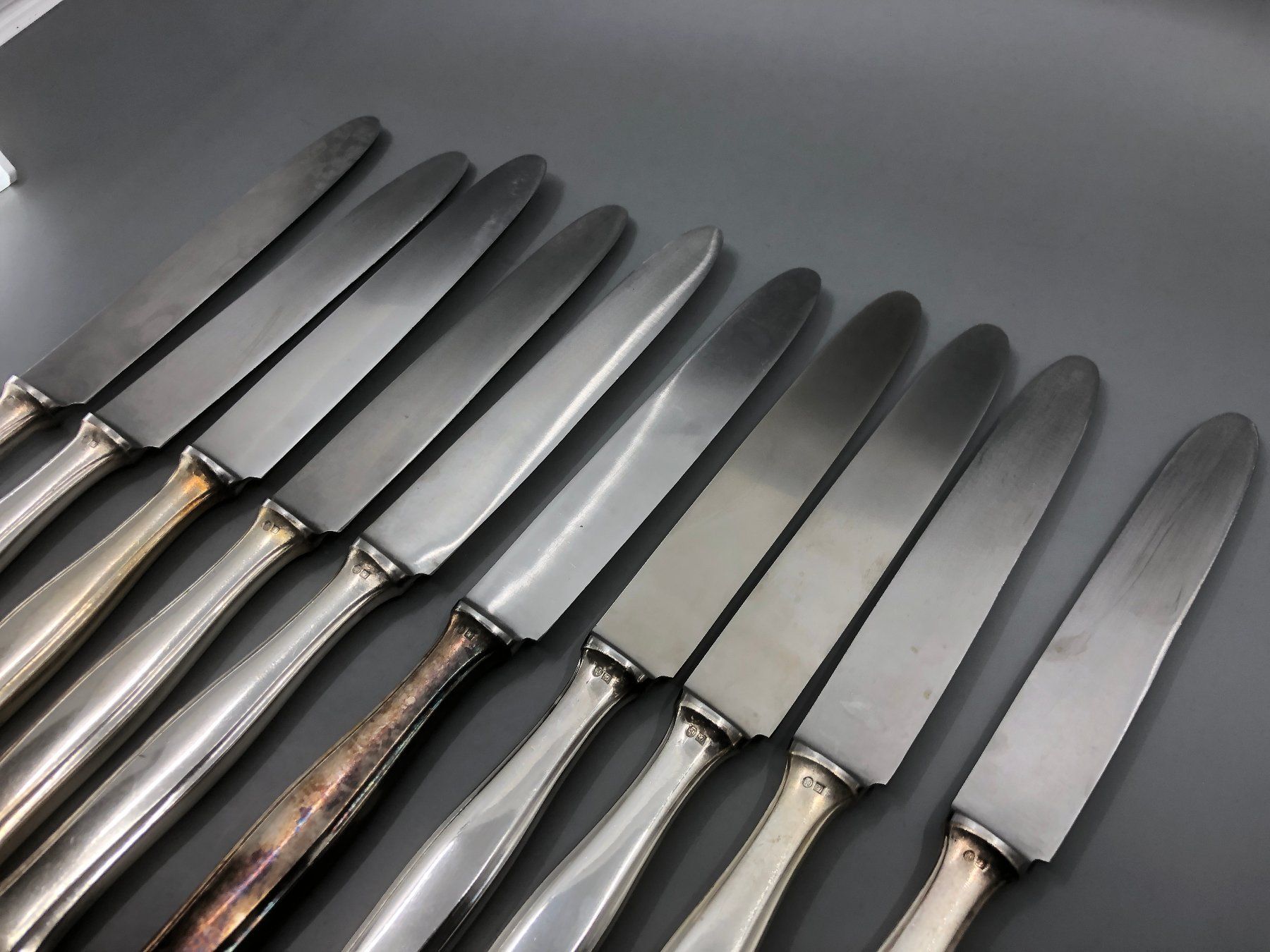 Posate: 10 Tafelmesser versilbert Wellner Jugendstil Modell 520 Joha – Usato da Basel venduto da Tiabeanie 7