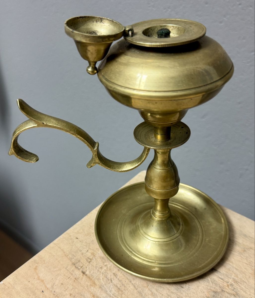 Lampes: Kleine antike Öllampe Messing 19 cm – D'occasion à Rothrist par Luckywinner 4