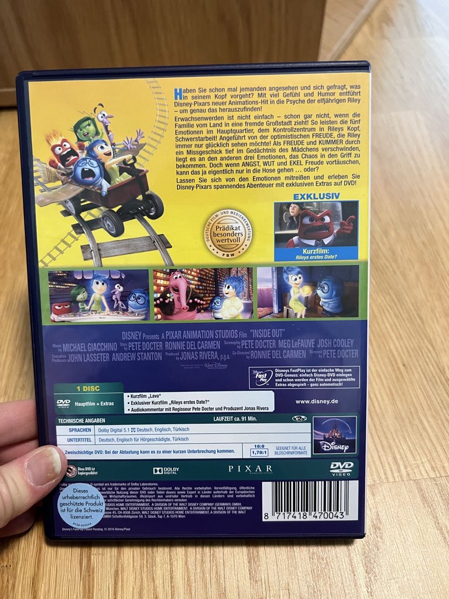 Tutti i DVDs: Alles Steht Kopf DVD - Disney Pixar  – Usato da Winterthur venduto da mel_wy 1