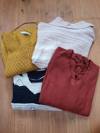 4er Set Strickpullover Gr. S/M, Kleiderpaket, Herbst/Winter