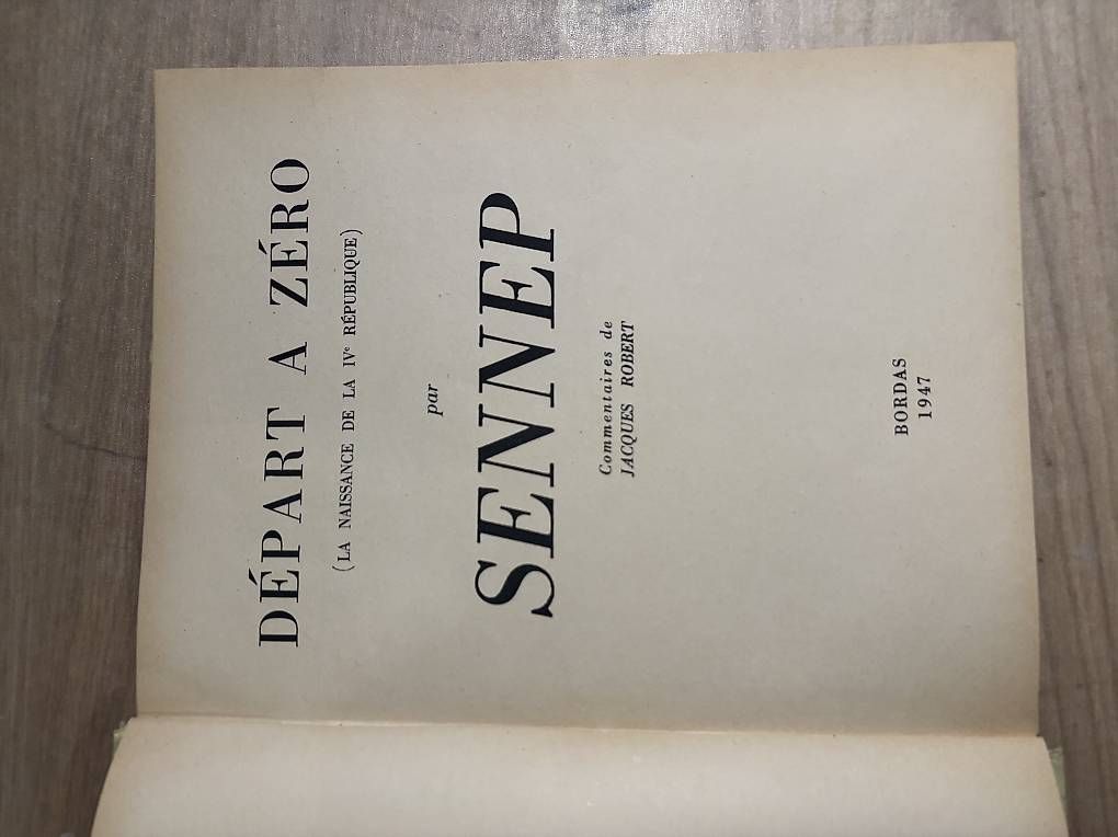 Livres: Sennep départ a zéro commentaire Jacques Robert  – D'occasion à St-Blaise par Poussinnette01 2