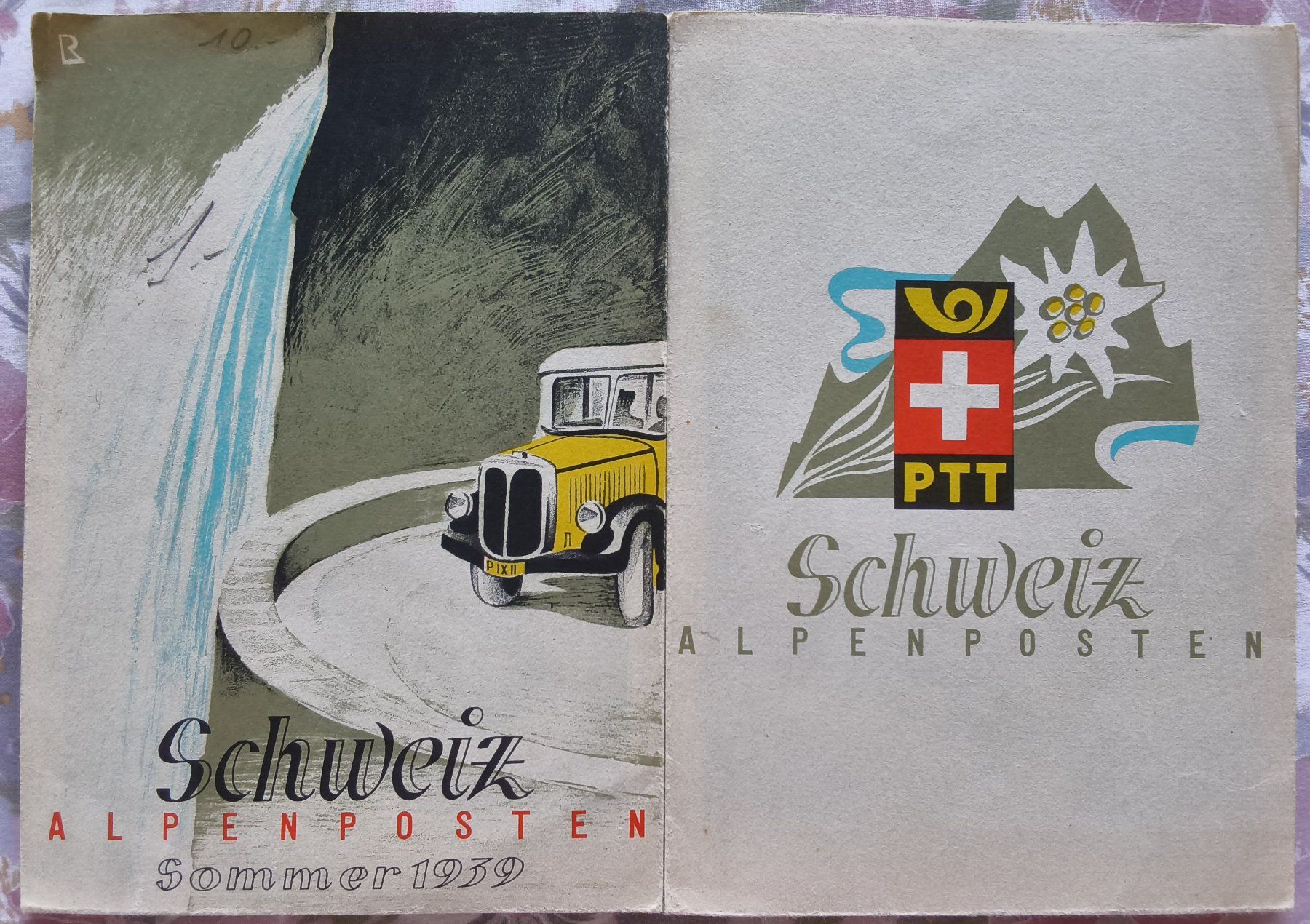 Documenti: SCHWEIZER Alpenposten Sommer 1939 – Usato da Hallau venduto da histoiremerveilleuse 9