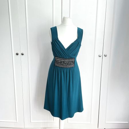 SANS MARQUE Robe Verte Sans Manches - Taille S - NEUF