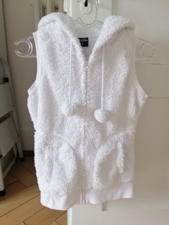 Gilet Teddy weiss Urban Classics