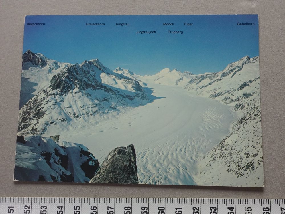 Eggishorn, Fiesch, Aletschgletscher, Gletscher, 1973 | Acheter sur Ricardo