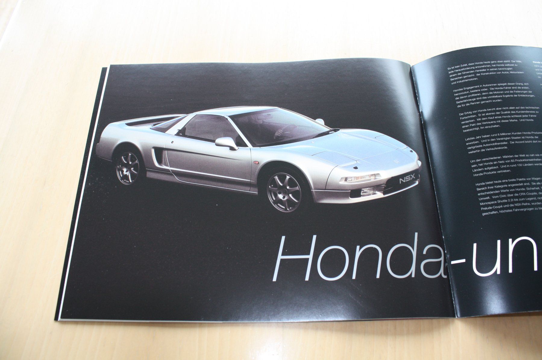 Honda Documenti: Honda NSX CH-Prestige Prospekt – Usato da Wikon venduto da erwin400 9