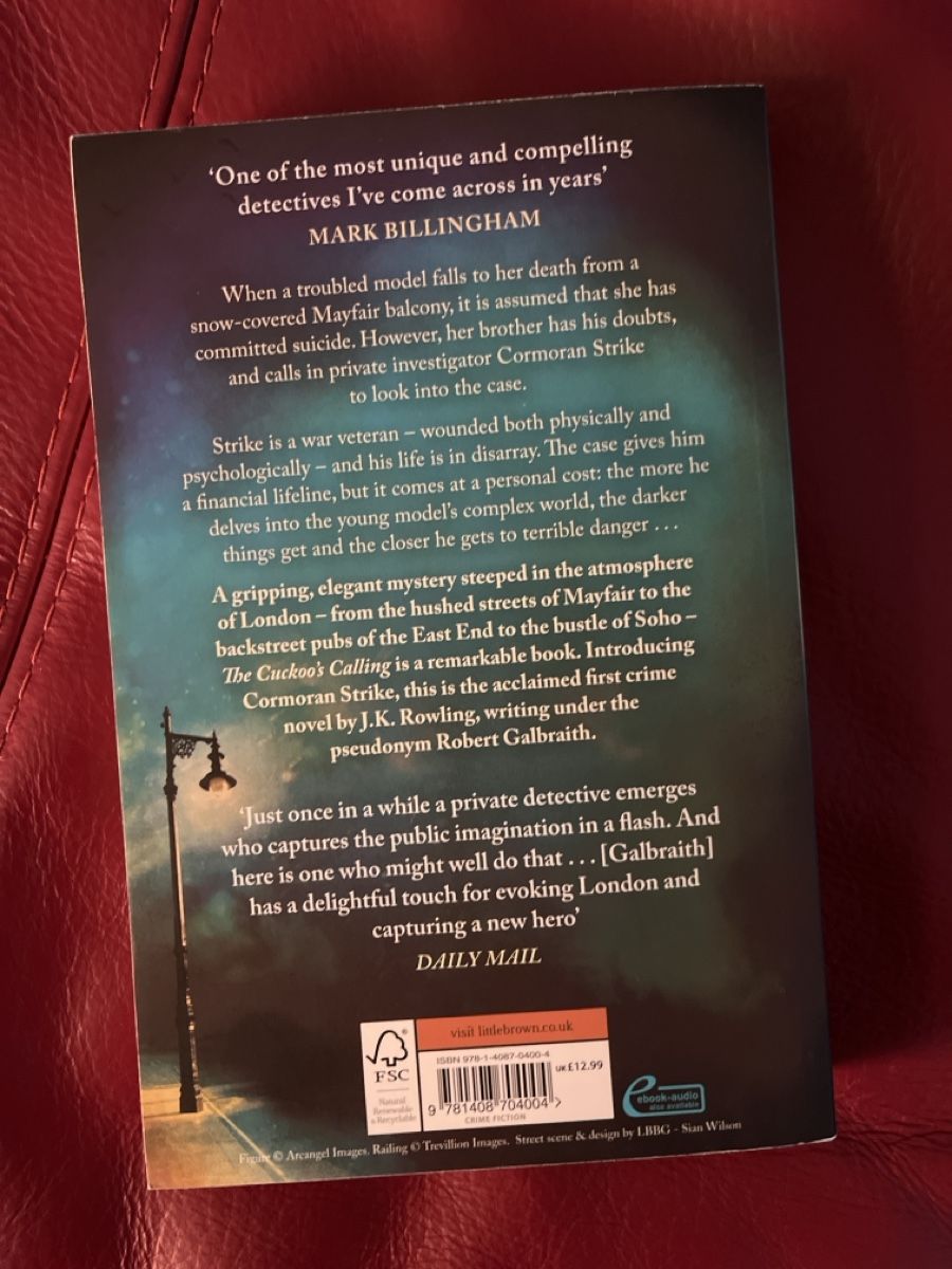 Libri: The Cuckoo‘s Calling, R. Galbraith – Nuovo (secondo la descrizione) da Zürich venduto da Mbbking 1