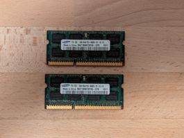 2x 2GB DDR3 SAMSUNG SODIMM Laptop RAM