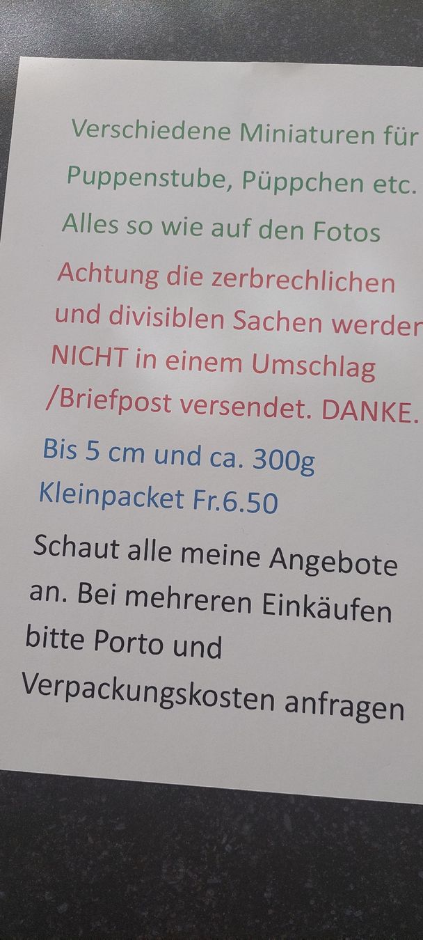Puppenhäuser & -möbel: altes Puppenstube Püppchen  – Gebraucht aus Muri AG von nindo1 1