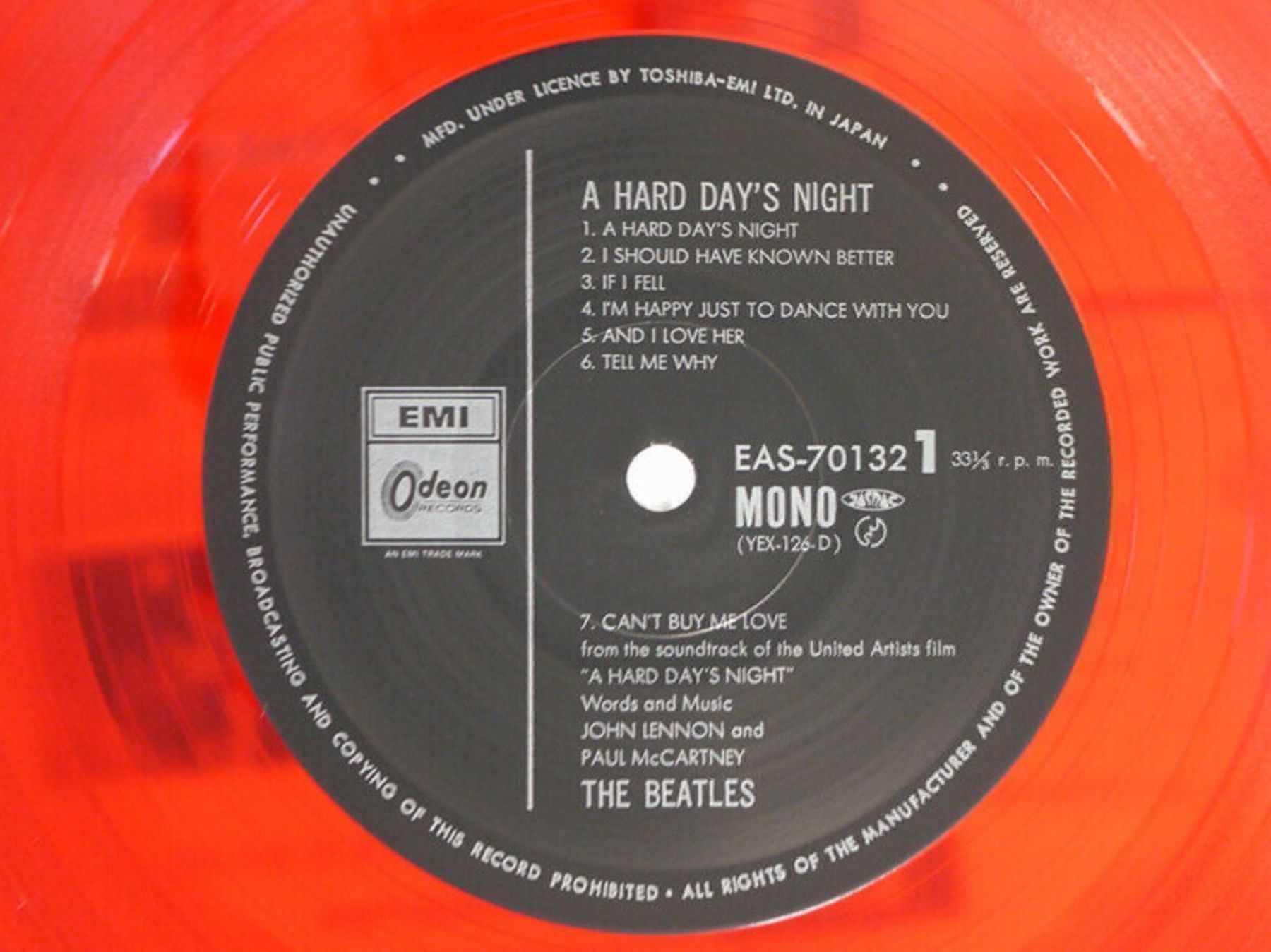 Schallplatten: Beatles A Hard Day's night EAS-70132 Lp – Gebraucht aus founex von cetrarese01 2