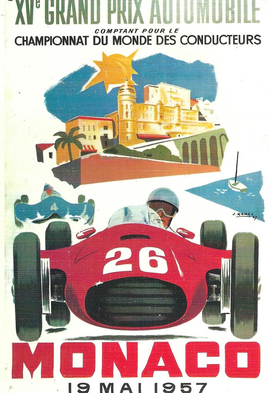 Cartoline postali: Postkarte, Formel 1 GP Monaco 1957 – Usato da Aarburg venduto da Hktm