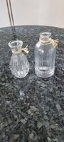 2er Set Glasvasen Vintage, kleine schmale Flaschen Deko, ...