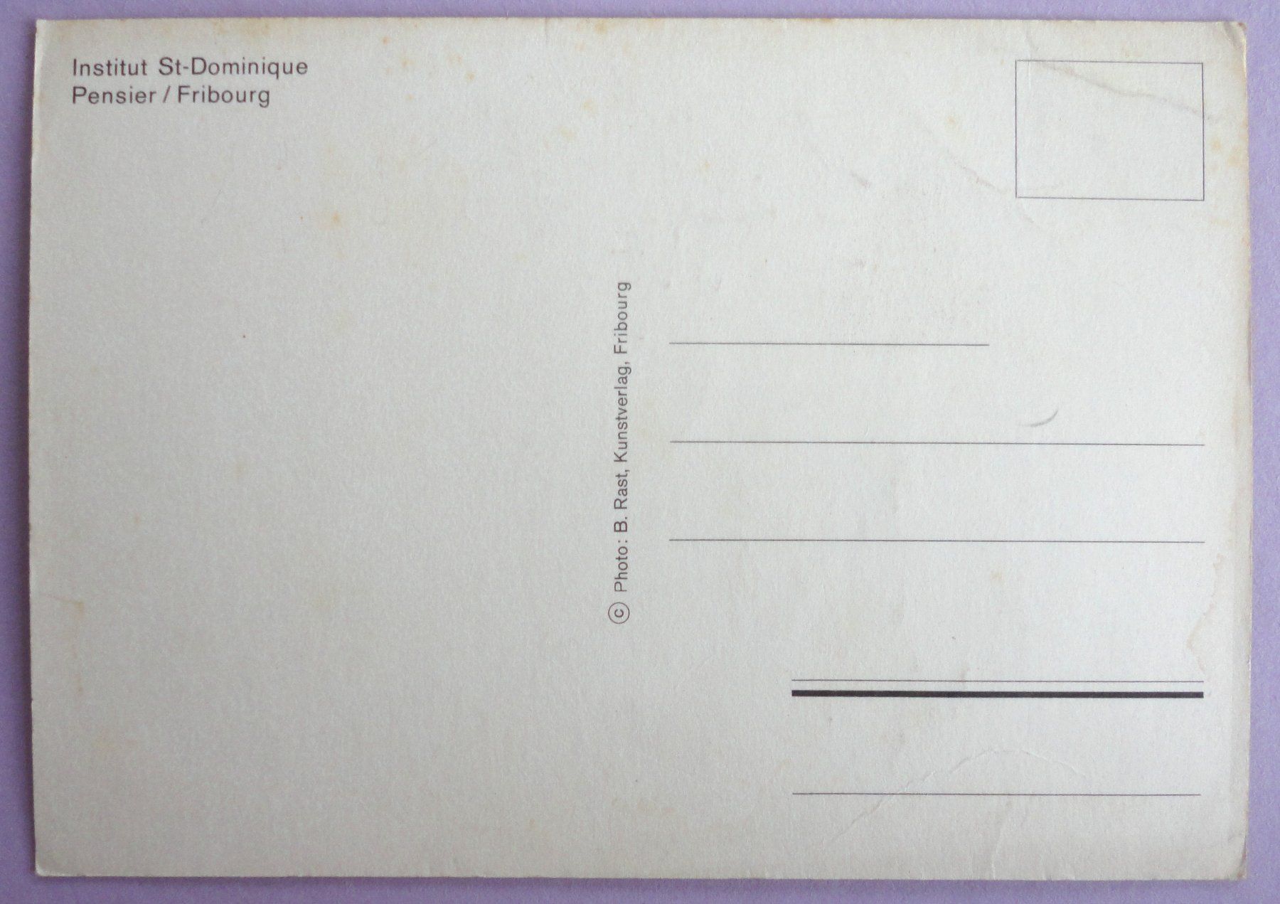 Cartoline postali: Institut St-Dominique, Pensier / FR – Usato da Fétigny venduto da Billy2miny 1