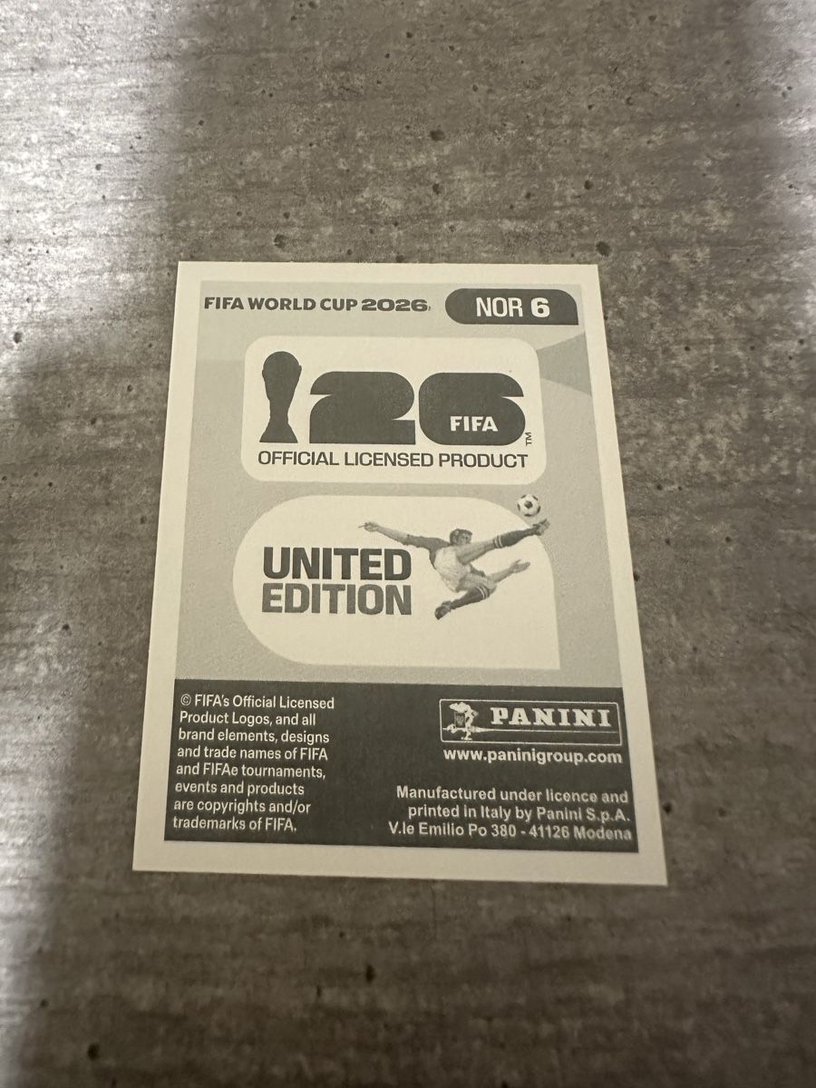 Panini Carte collezionabili: NOR 6 , FIFA WORLD CUP 2026 PANINI  – Nuovo (secondo la descrizione) da Frauenfeld venduto da 1PegPeg1 1