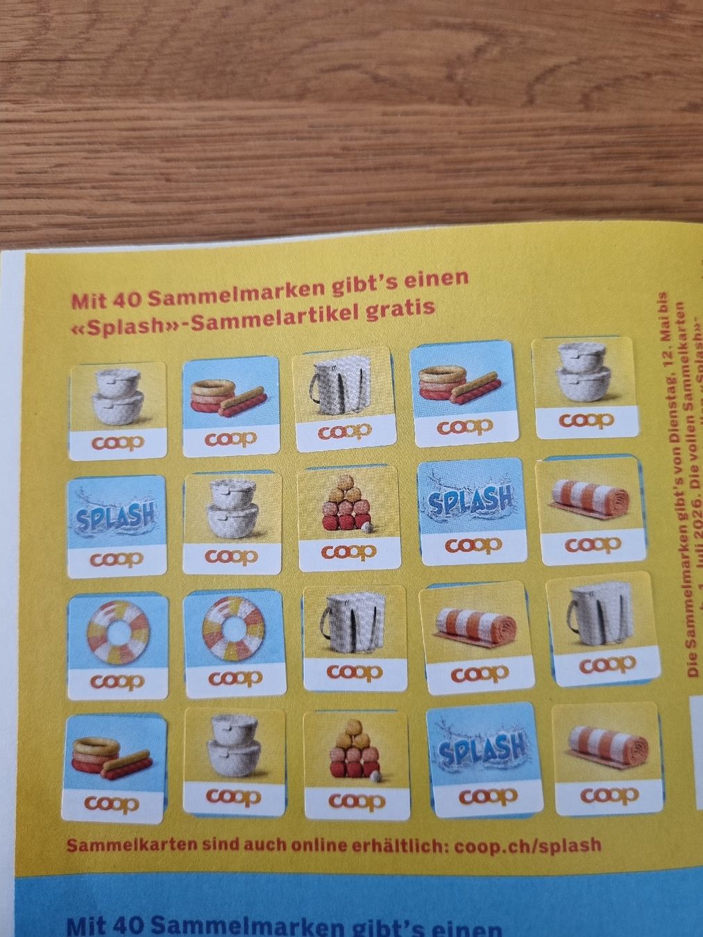 Coop Raccolte di bollini & punti: 40 Sammelmarken - Coop Splash – Nuovo (secondo la descrizione) da Kloten venduto da oliverstraub 1