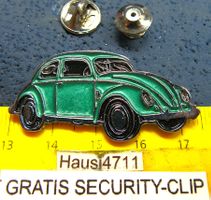 VW "BREZEL" KÄFER AUTO PIN GROSS MADE IN NZ MIT SCURITY-CLIP