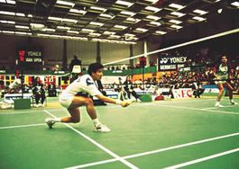 orig. HUCK Badminton-Netzgarnitur mit 2 NETZEN Badmintonnetz