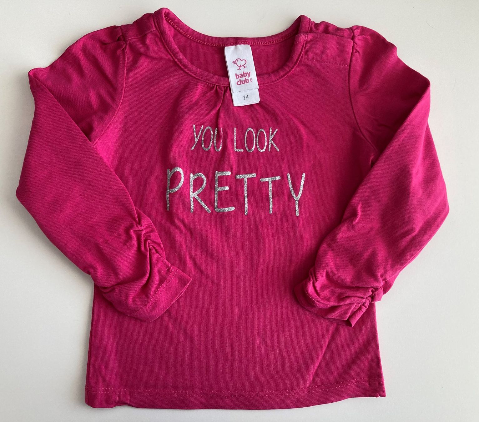 Camicette, T-shirt & Top: Shirt mit Print "You Look Pretty", Gr. 74 – Usato da Basel venduto da Nofretete39 2
