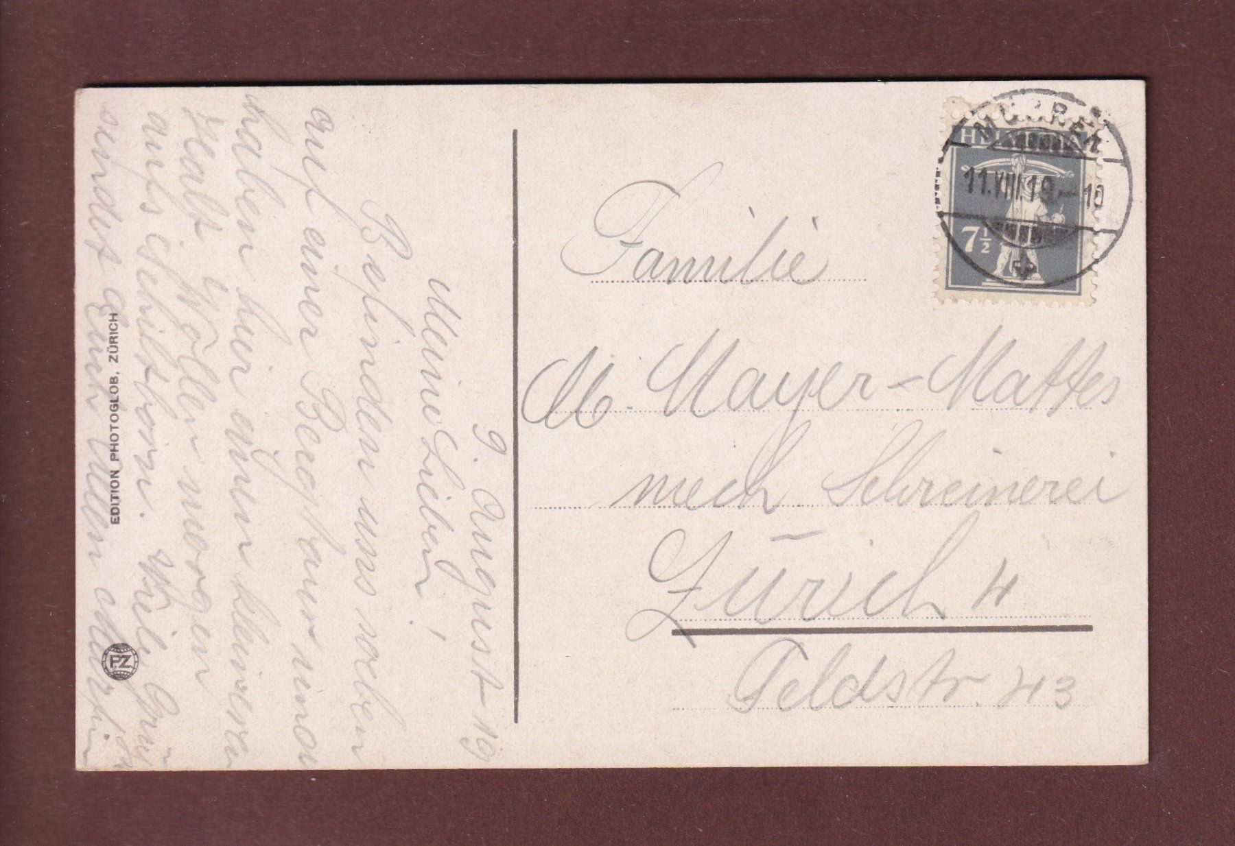 Cartoline postali: MÜRREN - 1919 – Usato da Pully venduto da nicecards 1