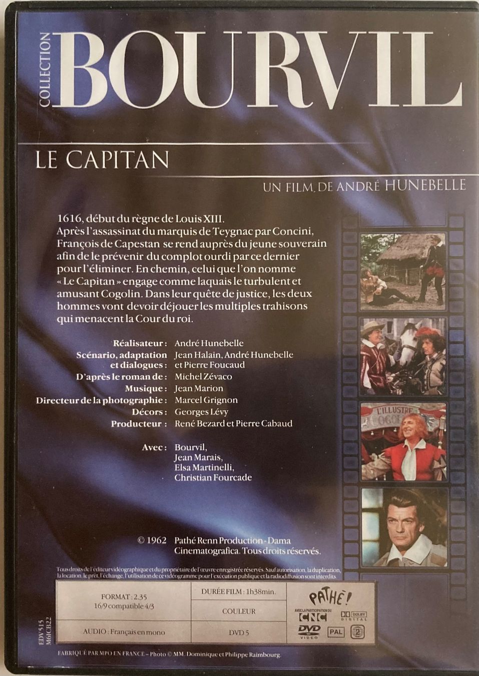Tutti i DVDs: COLLECTION BOURVIL - LE CAPITAN (DVD N°22) – Usato da Poliez-Pittet venduto da Newtown-Records 1