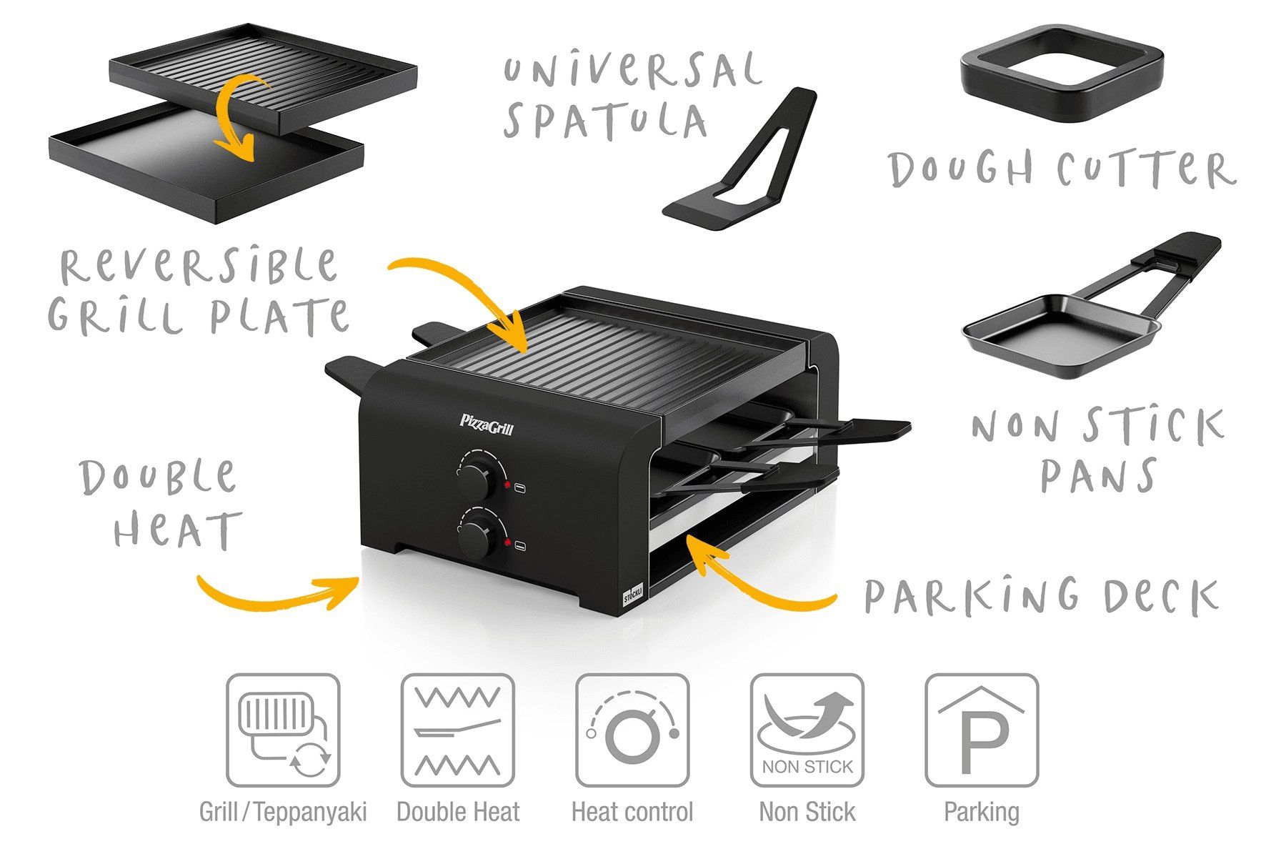 Stöckli Küchengeräte: STöCKLI PizzaGrill4, Raclette schwarz – Neu und originalverpackt aus Kägiswil von pebart 2