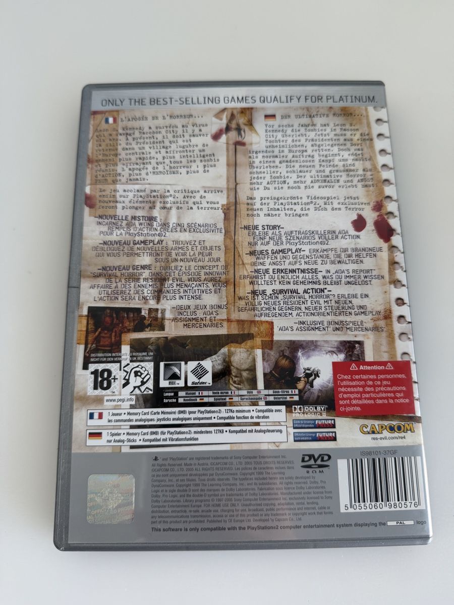 Sony Giochi: Jeu vidéo Resident Evil 4 PS2 Platinum – Nuovo (secondo la descrizione) da Rolle venduto da dan_2607 2