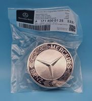 1x Mercedes Benz Nabendeckel Chrom Stern mit Lorbeerkranz BL