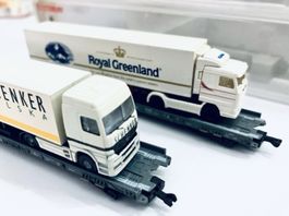 2x SBB HUPAC mit 2xLKWs SPUR N in OVP #260