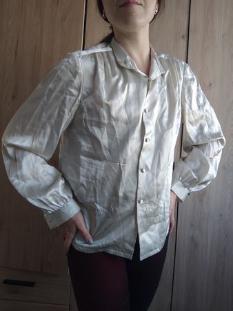 Vintage Cream Blouse S-M