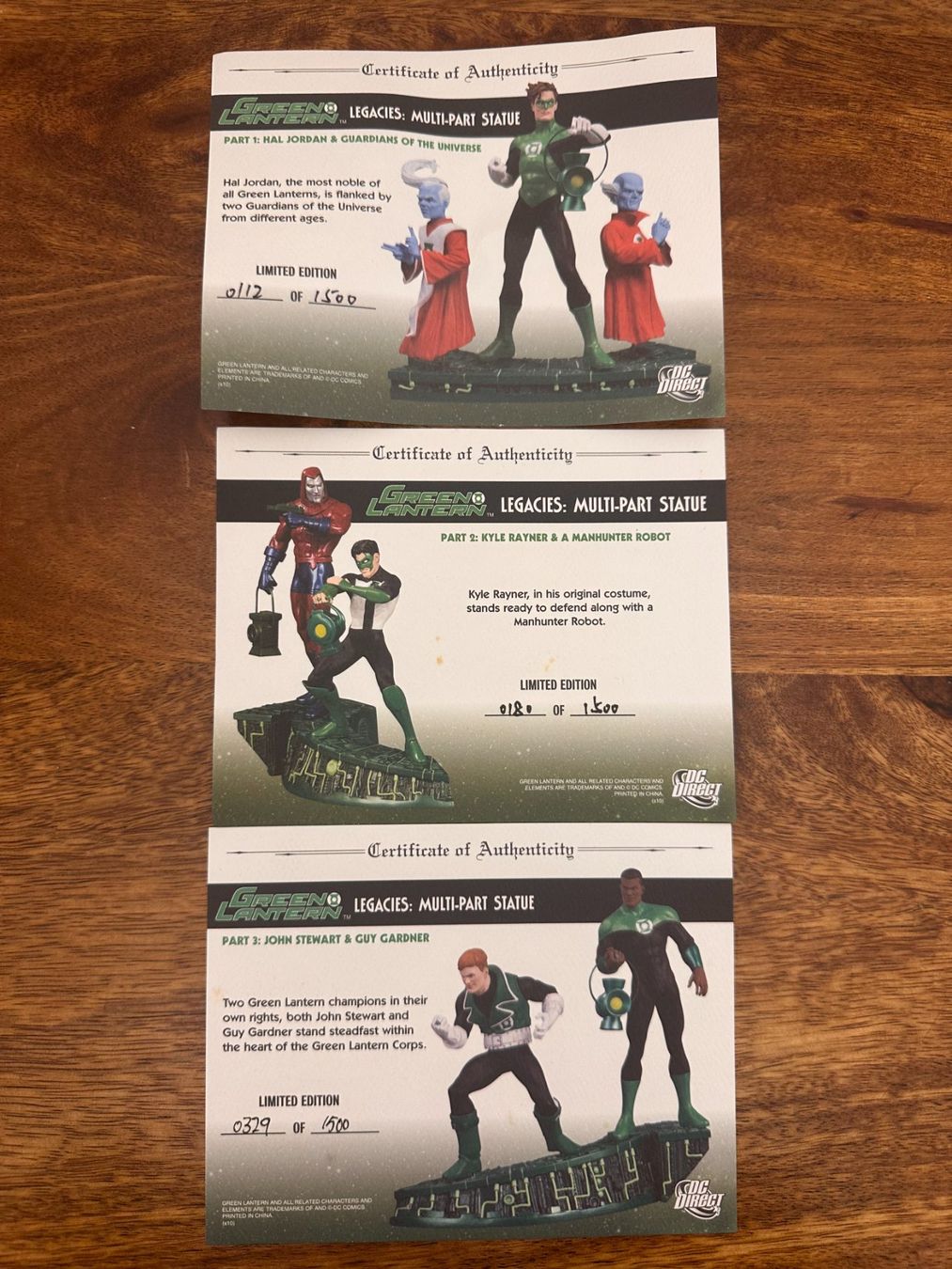 Statuette: DC Direct: Green Lantern Legacies Multi-Part Statue -3 Teile – Usato da Rotkreuz venduto da Mr.TeaLeaf 6