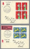 1962, J195+197x4, K-0 , PACHE-BRIEFLEIN! ANK.-0, Ia