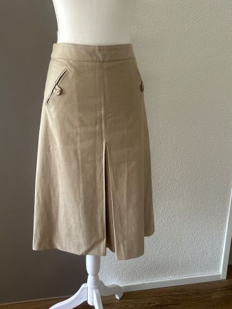 Midi -Jupe beige von Zara mit Wolle Gr. 36