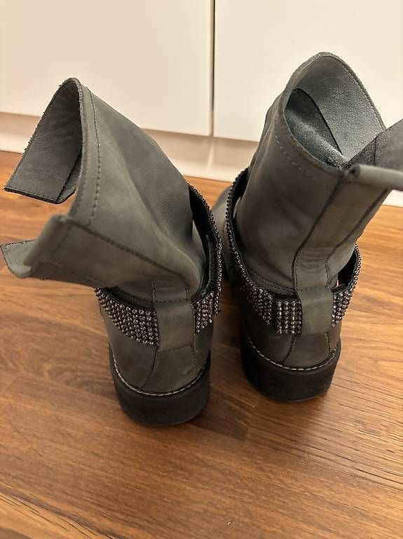 Scarpe da donna: Stiefeletten Grau/Blau aus Leder - Gr. 36 – Usato da Zürich venduto da FedeSara 3