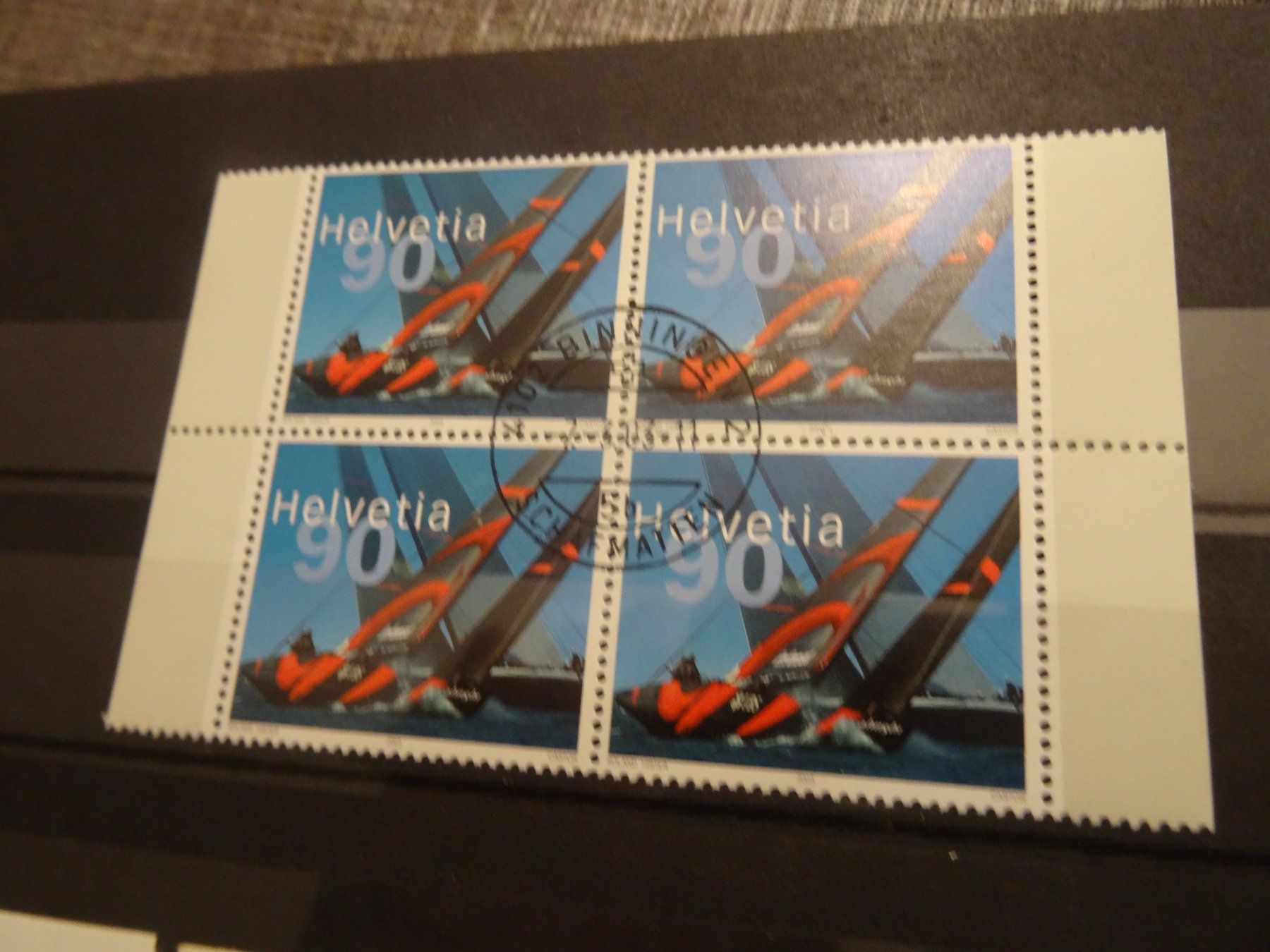 Alle Briefmarken: 2003 Alinghi Viererblock ET-STEMPEL BINNINGEN – Gebraucht aus Olten von pechsisa1