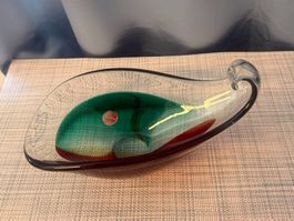Murano Glasschale Zipfelschale Italien Original Etikett