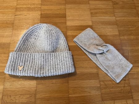 Strickmütze Set mit Stirnband, Beige, Winter, Neuw.