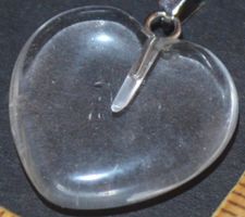 Halskette 4019 – Bergkristall Herz 20x20mm