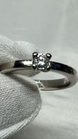 Solitär Diamantring ca 0.12ct Weissgold 750