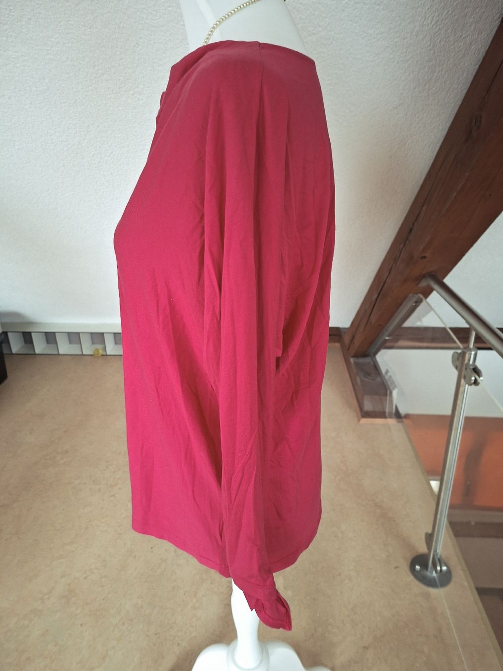 Chemisiers: Pinkes Langarmshirt mit Bändchen, ca Grösse M – D'occasion à Klingnau par vollmond36 1