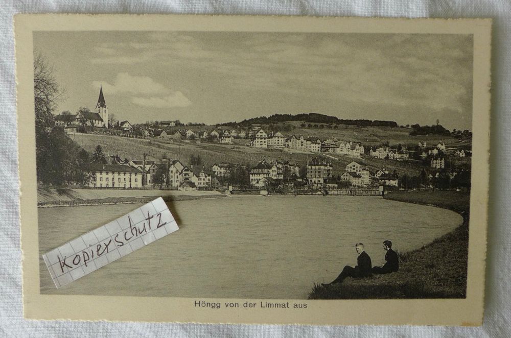 AK ZÜRICH HÖNGG, von der Limmat aus, belebt (Gebraucht) in Wallisellen ...