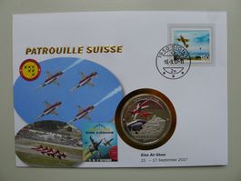 2017 Numisbrief "Sion Air Show" 50 Jahre Patrouille Suisse