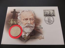 Münzbrief CCCP 1 Rubel 1990 - Pyotr Tchaikovsky