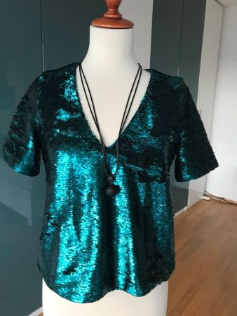 Zara top M Grün party