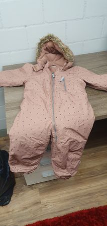 Skianzug H&M rosa mit Punkten Grösse 98 guter Zustand