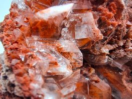 Red and white gypsum, Chella, Valencia, Spain