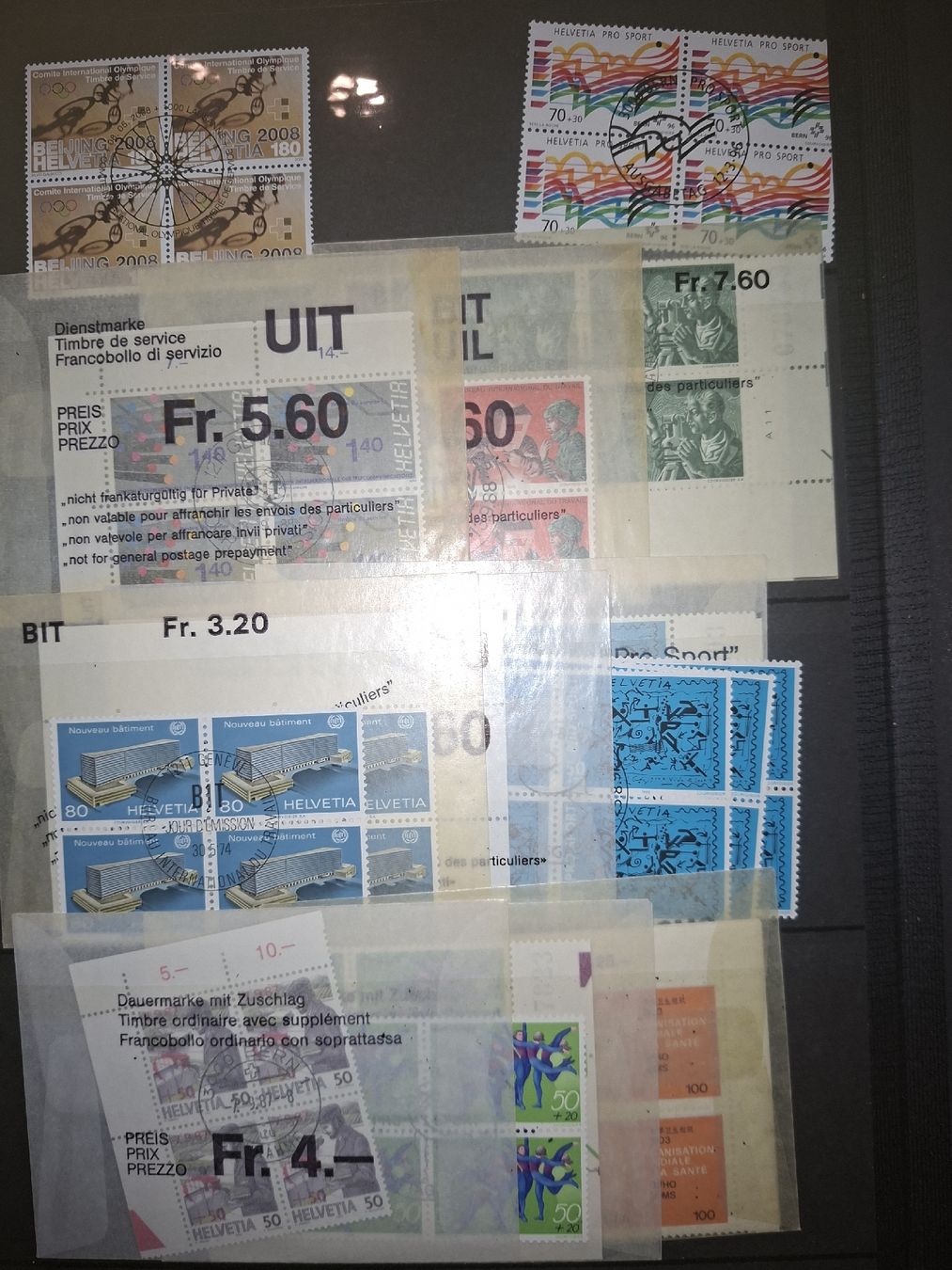 Tutti i francobolli: Blockalbum diverser 4er Blocks teils Dublettiert  – Usato da Balgach venduto da SIMEON27 1
