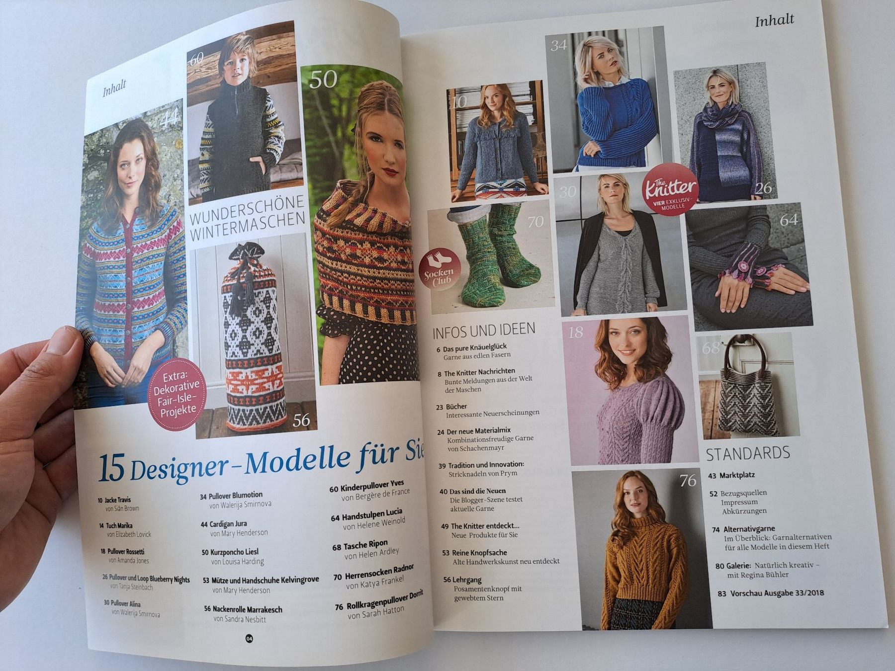 Riviste & Magazine: Strickheft The knitter Ausgabe 32 / 2017 Strickdesign – Usato da Glashütten venduto da Schwebefisch 1